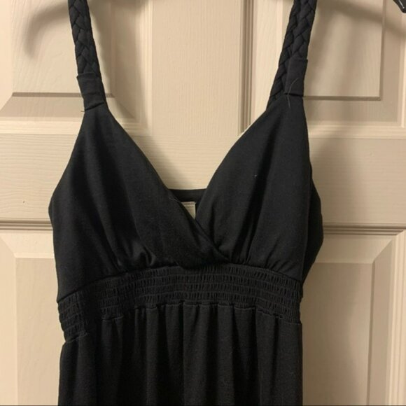 Solid black maxi dress juniors size M - Picture 5 of 5
